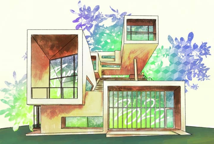 A colourful building which draws inspiration from nature